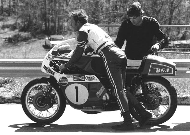 1972 - Dick Mann in action with the BSA Rocket 3 to Atlanta